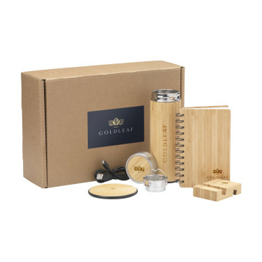 Logo trade business gifts image of: Merch Set Bamboo Boost