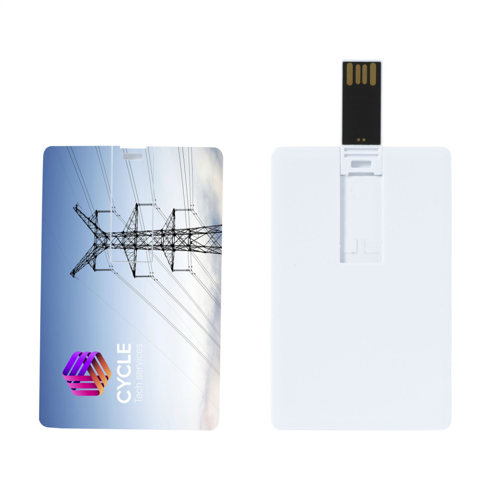 Logo trade corporate gift photo of: CredCard USB from stock 4 GB