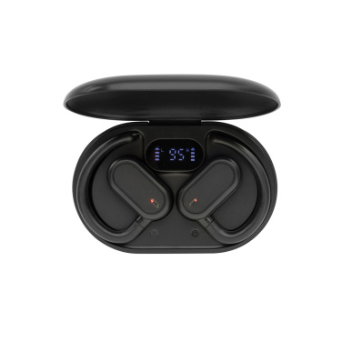 Logo trade promotional items picture of: Fitsound RCS recycled plastic open ear TWS earbuds