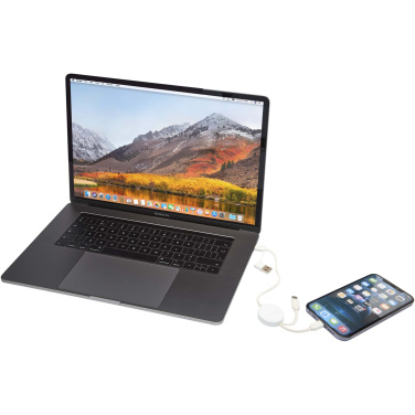 Logo trade business gift photo of: Citala 5-in-1 recycled plastic 30 cm data sync and 27W fast charge cable