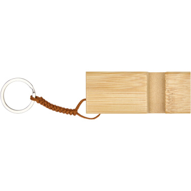 Logo trade promotional products picture of: Bosona bamboo phone holder with keychain