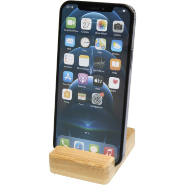 Logo trade promotional items image of: Ebla bamboo phone stand