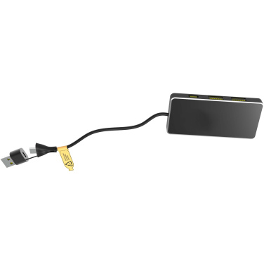 Logotrade advertising products photo of: SCX.design H20 8-in-1 USB hub with dual input and 6-ports