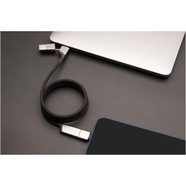 Logotrade advertising product picture of: SCX.design C52 100W 4-in-1 rPET magnetic ultra fast charging cable 