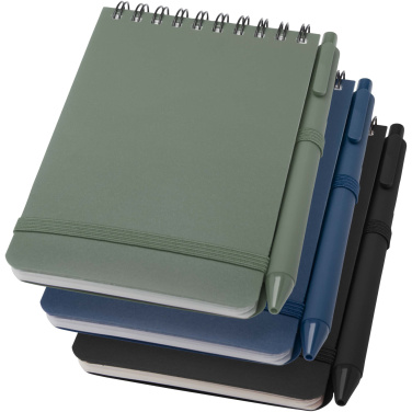 Logotrade corporate gifts photo of: Thalaasa A6 hard cover ocean-bound notebook with ballpoint pen (black ink)