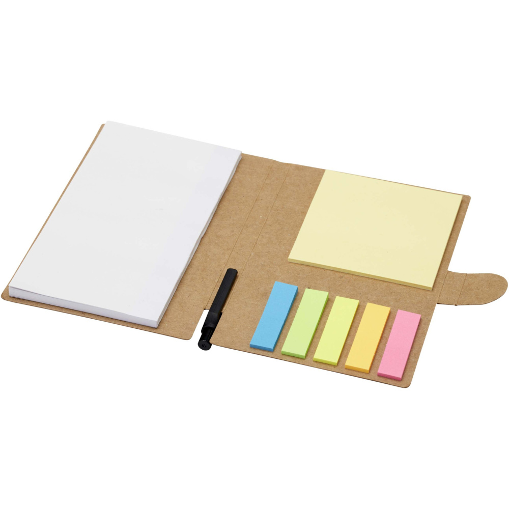 Logo trade promotional items image of: Swift sticky notes booklet with ballpoint pen (black ink)