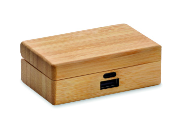 Logotrade promotional merchandise picture of: TWS earbuds in bamboo case