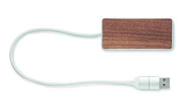 Logo trade advertising products picture of: USB hub 4 ports 27,5 cm