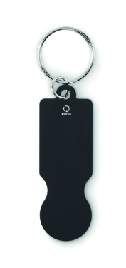 Logo trade promotional gifts picture of: Key ring with trolley token
