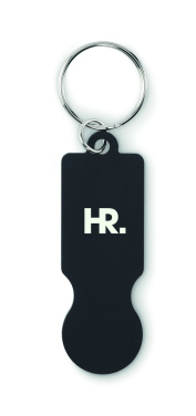 Logotrade business gift image of: Key ring with trolley token