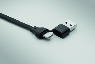 Logo trade promotional gifts picture of: 60W cable keyring recycled ABS