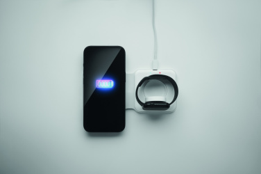 Logo trade promotional giveaway photo of: 2 in 1 foldable charger 15W