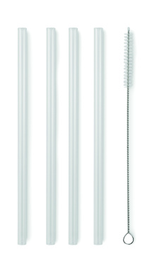 Logotrade business gift image of: 4 reusable glass straws