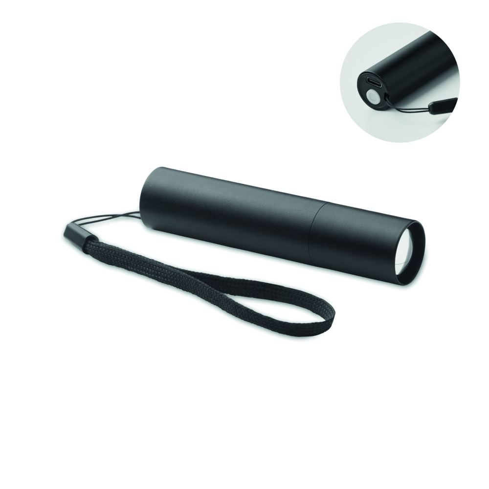 Logotrade promotional giveaway picture of: Aluminium rechargeable torch