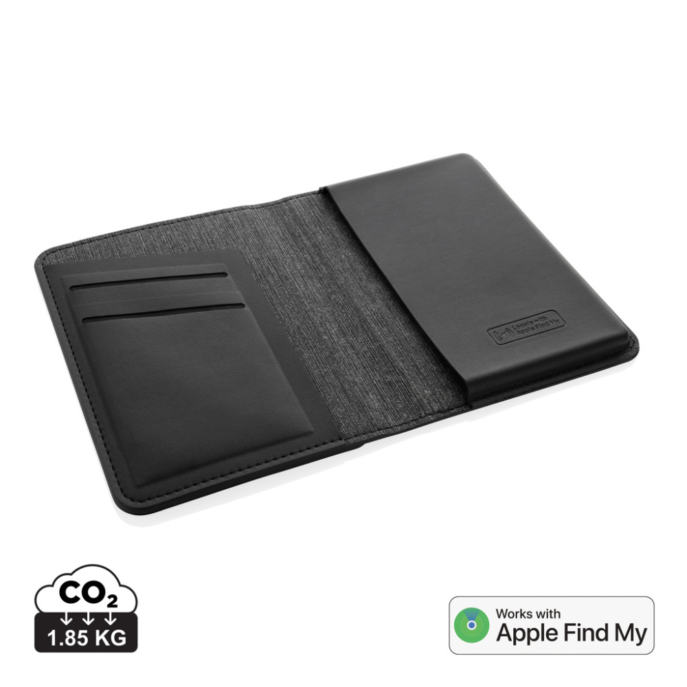 Logo trade corporate gifts image of: Trackmate RCS rpolyester passport holder worldwide locating