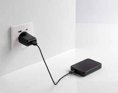 Logo trade promotional giveaways image of: Boostcore RCS recycled plastic powerbank 5.000mAh with USB C