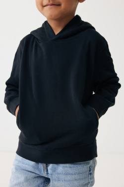 Logo trade promotional gifts picture of: Iqoniq Yengo kids recycled cotton hoodie with sidepockets