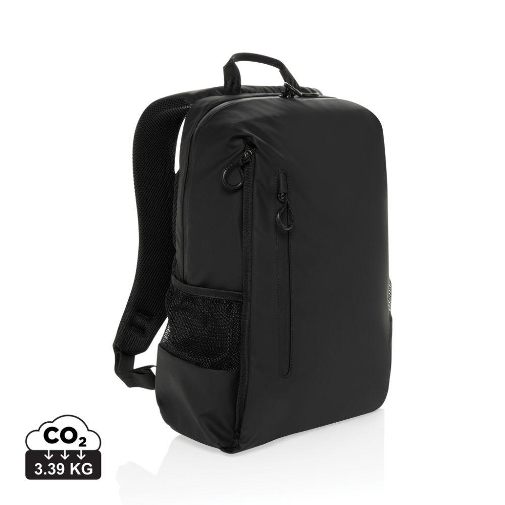 Logo trade corporate gift photo of: Lima Aware™ RPET water resistant 15.6 laptop backpack