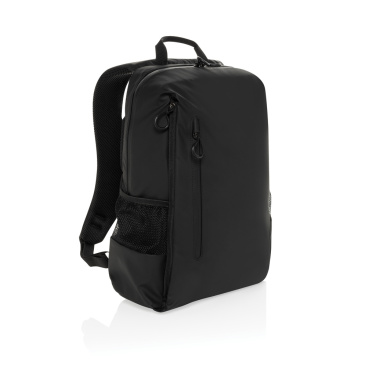 Logo trade promotional gifts picture of: Lima Aware™ RPET water resistant 15.6 laptop backpack