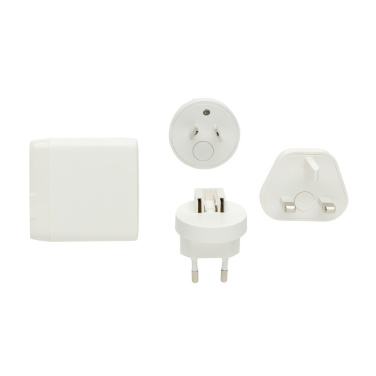 Logotrade promotional products photo of: TravelCharge Pro RCS rplastic travel charger with USB C