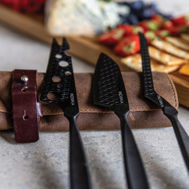 Logo trade advertising products image of: BOSKA Cheese Knife Set Monaco+ Black