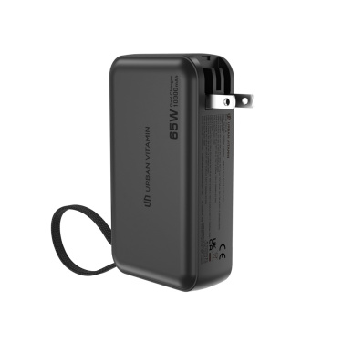 Logo trade promotional merchandise picture of: Urban Vitamin Eureka hybrid GANcharger 10000mah powerbank65W