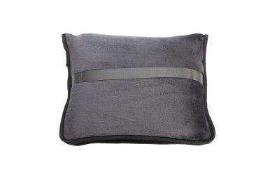 Logotrade corporate gift image of: Blanket and pillow 2 in 1 AMIATA Schwarzwolf
