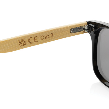 Logo trade promotional giveaways picture of: Prism RCS recycled plastic sunglasses with bamboo frame
