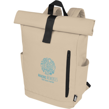 Logotrade promotional products photo of: Byron 15.6" GRS RPET roll-top backpack 18L