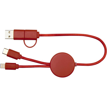 Logotrade promotional merchandise photo of: Citala 5-in-1 recycled plastic 30 cm data sync and 27W fast charge cable