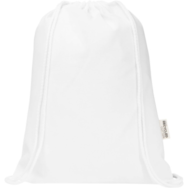 Logotrade promotional gift picture of: Oregon Blend 140 g/m² GRS recycled drawstring bag 5L