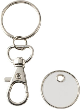Logo trade promotional items image of: Rory keyring with trolley coin