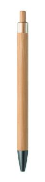 Logo trade promotional gift photo of: Push button bamboo pen