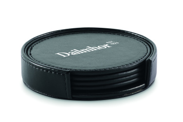 Logotrade promotional giveaway image of: Set of 4 PU coasters