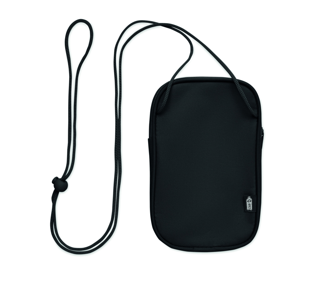 Logo trade promotional giveaways image of: RPET cross body travel pouch