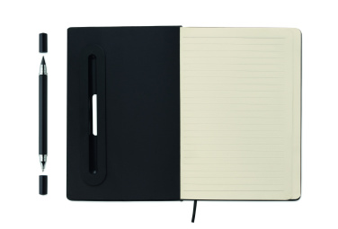 Logo trade promotional item photo of: A5 notebook with phone holder