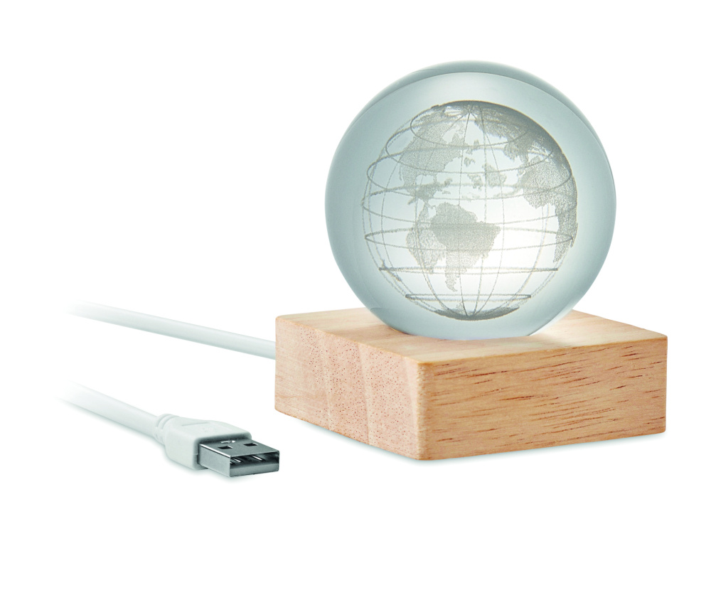Logo trade business gift photo of: LED globe glass ball