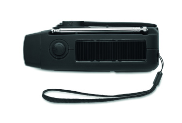Logo trade promotional items image of: Portable radio SOS with LED torch