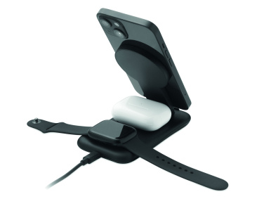 Logotrade promotional product picture of: 3 in 1 wireless charger 15W