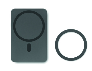 Logo trade promotional giveaway photo of: Magnetic wireless charger 15W powerbank 5000 mAh