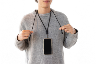 Logo trade promotional merchandise photo of: LoopAmp RCS RPET adjustable phone cord with 60W cable