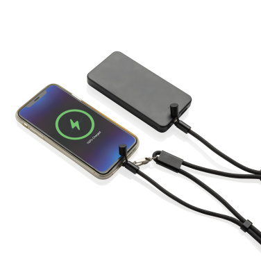Logo trade promotional gift photo of: LoopAmp RCS RPET adjustable phone cord with 60W cable