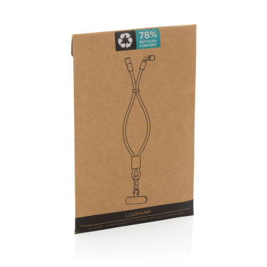 Logotrade promotional gift image of: LoopAmp RCS RPET adjustable phone wrist strap 60W cable
