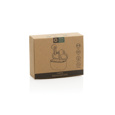 Logo trade promotional gifts image of: Tunevo RCS recycled plastic wireless earbuds