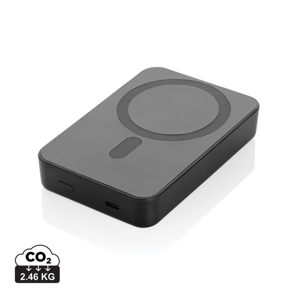 Logo trade business gifts image of: Amporia RCS recycled plastic 10.000mAh magnetic powerbank