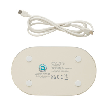 Logotrade promotional merchandise photo of: LumaRise RCS reycled plastic white noise alarm clock