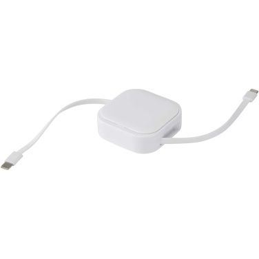 Logo trade promotional gifts picture of: Gloas 5-in-1 recycled retractable data sync and 100W fast charge cable with smartphone tool kit