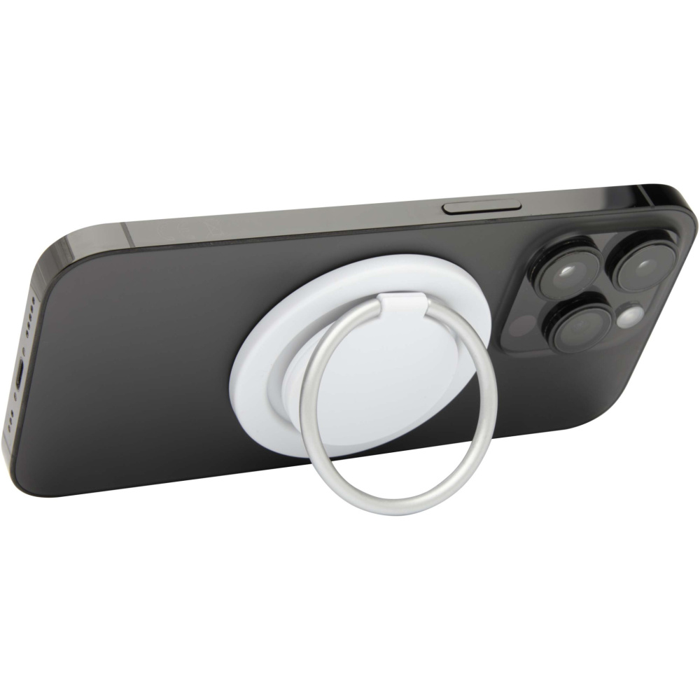 Logo trade advertising products picture of: Albali recycled plastic magnetic phone holder with ring stand