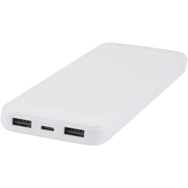 Logotrade promotional merchandise photo of: Adhil 10.000 mAh 10W recycled plastic power bank with 2 built-in cables