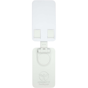 Logotrade promotional gift image of: Alhena recycled plastic foldeable phone holder with metal desk stand
